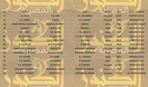 بمشاركة 75 من الخيول ننشر لكم أسماء الخيول المشاركة بمزاد الشارقة للخيول العربية الثلاثاء القادم